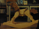 handgemaakt houten hobbelpaard (fam. Spreeuw)
